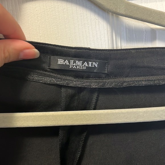 Balmain 100% silk black and gold wide leg trousers - Picture 2 of 5